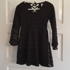 Kensi Girl Black Crochet Dress